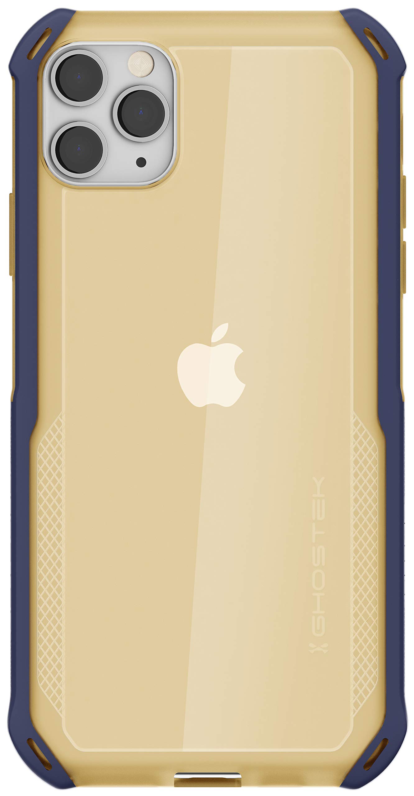 Ghostek Cloak Designed for iPhone 11 Pro Max Case Thin Slim Fit Clear Phone Cover Hybrid Flexible Lightweight Design with Military Grade Heavy Duty Protection for iPhone11 ProMax (2019) - (Blue/Gold)