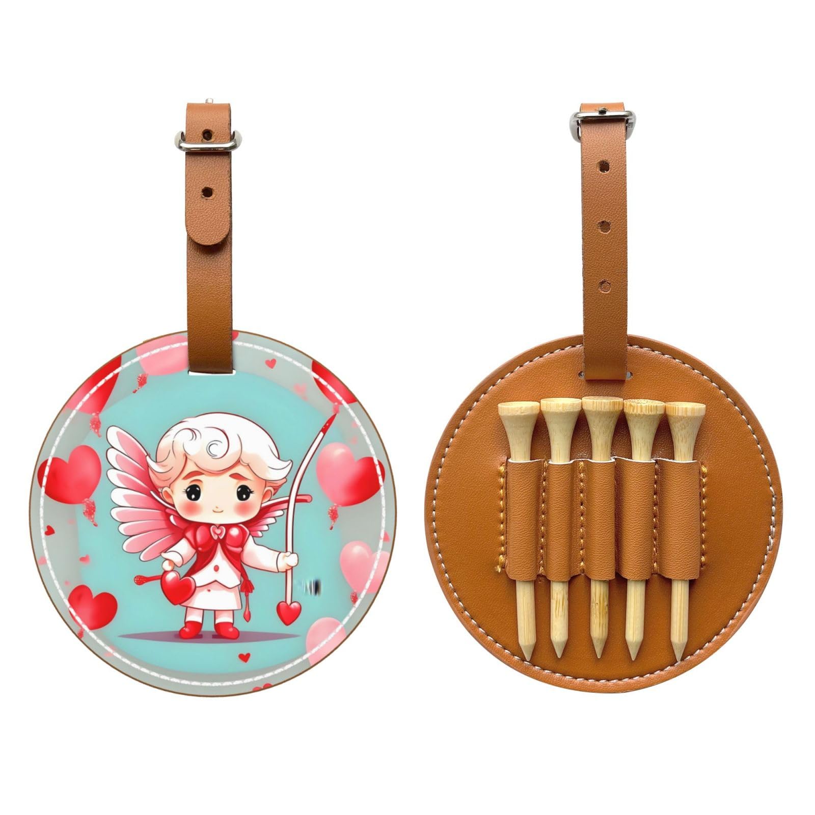 WXXWXD Cute loving boy Printed Golf Tee Storage Bag - Portable Storage, Easily Organize Tees