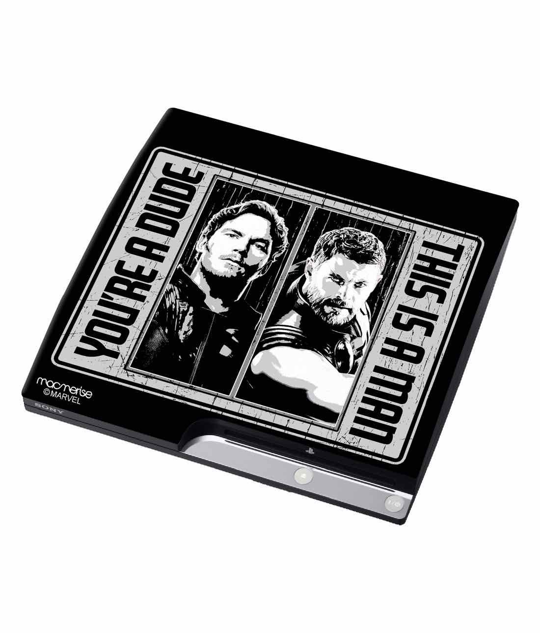 Macmerise Skin for Sony PS3 Slim - Dude vs Man (B07G39Z5NW) Amazon Price History, Amazon Price Tracker