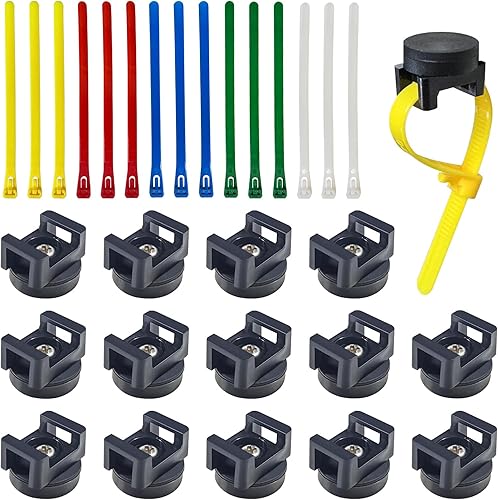 Miniatura 8 de 15 piezas de base magnética para ataduras de cables, soporte para cables de alambre, clips de alambre de montaje, organización de base de gestión de