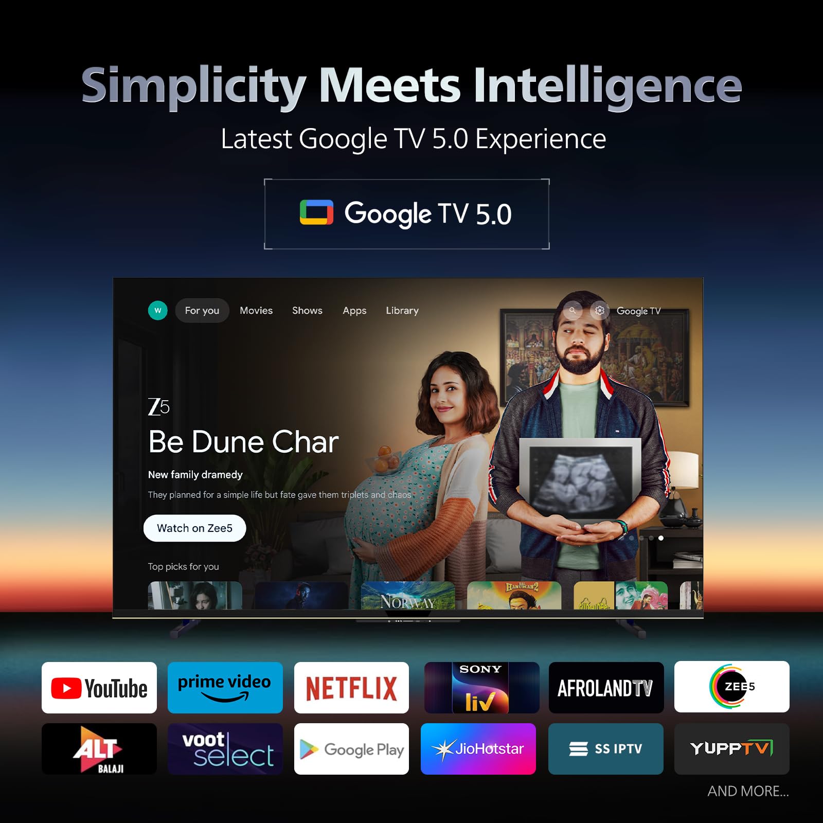 PHILIPS 164 cm (65 inches) 4K Ultra HD QLED Smart QD-Mini LED TV 65MLED610/94 — Amazon image 3
