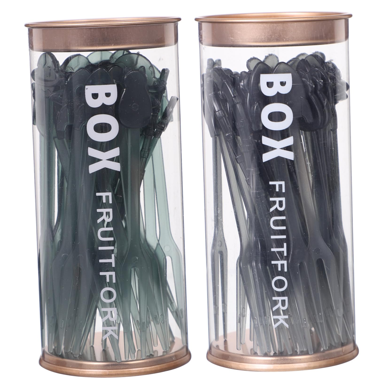 OFFSCH Set of 2 Plastic Fruit Forks Anti-slip Bumps Design Disposable Dessert Picks Lightweight for Appetizers Grilled Meats