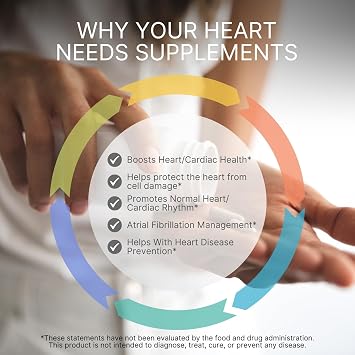 Heart Rhythm Support Supplement | Doctor-Developed | CoQ10, Magnesium & Vitamin C | Supports Normal Heartbeat & Cardiovascular Health | Vegan, Non-GMO | Made in USA | 60 Capsules 30 Day Supply
