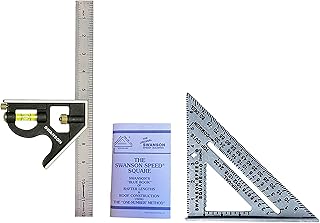 Swanson Tool Co S0101TC132 Value Pack with Speed Square Layout Tool, Blue Book and 12 Inch Combination Square