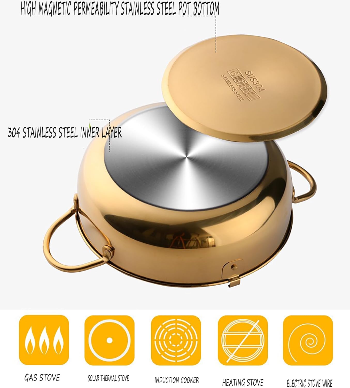 Deep Fryer Pot Japanese Stainless Steel Tempura Small Deep Fryer Frying Pot with Thermometer Lid And Oil Drip Drainer Rack Visual Oil Temperature Gauge,Combines Oil-saving, Splash-proof,Silver