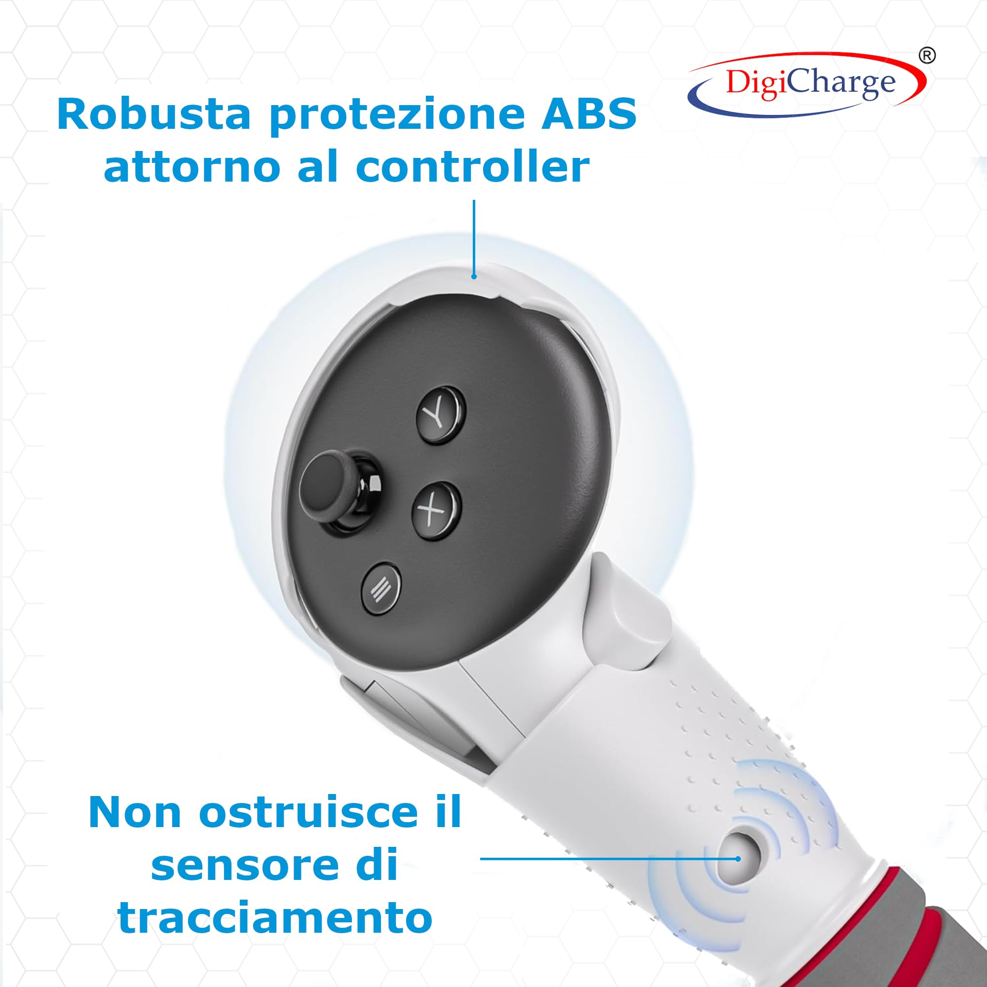 Digicharge Attacco maniglia 3 in 1 compatibile con accessori Meta Quest 3S / 3S Xbox ed/Quest 3 Oculus, maniglie Beat Saber Bastoni, impugnatura di estensione per controller VR Gorilla Tag Golf Club