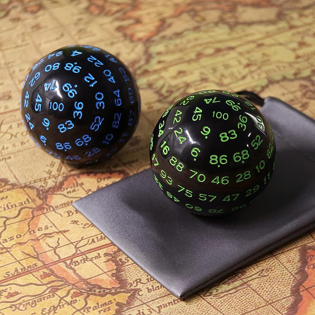 Buy Pechoi Dnd D100 Dice 2pcs 100 Sided Polyhedral Dice Black For Rpg Board Games Math Teaching Online In Vietnam B094y3m9cw