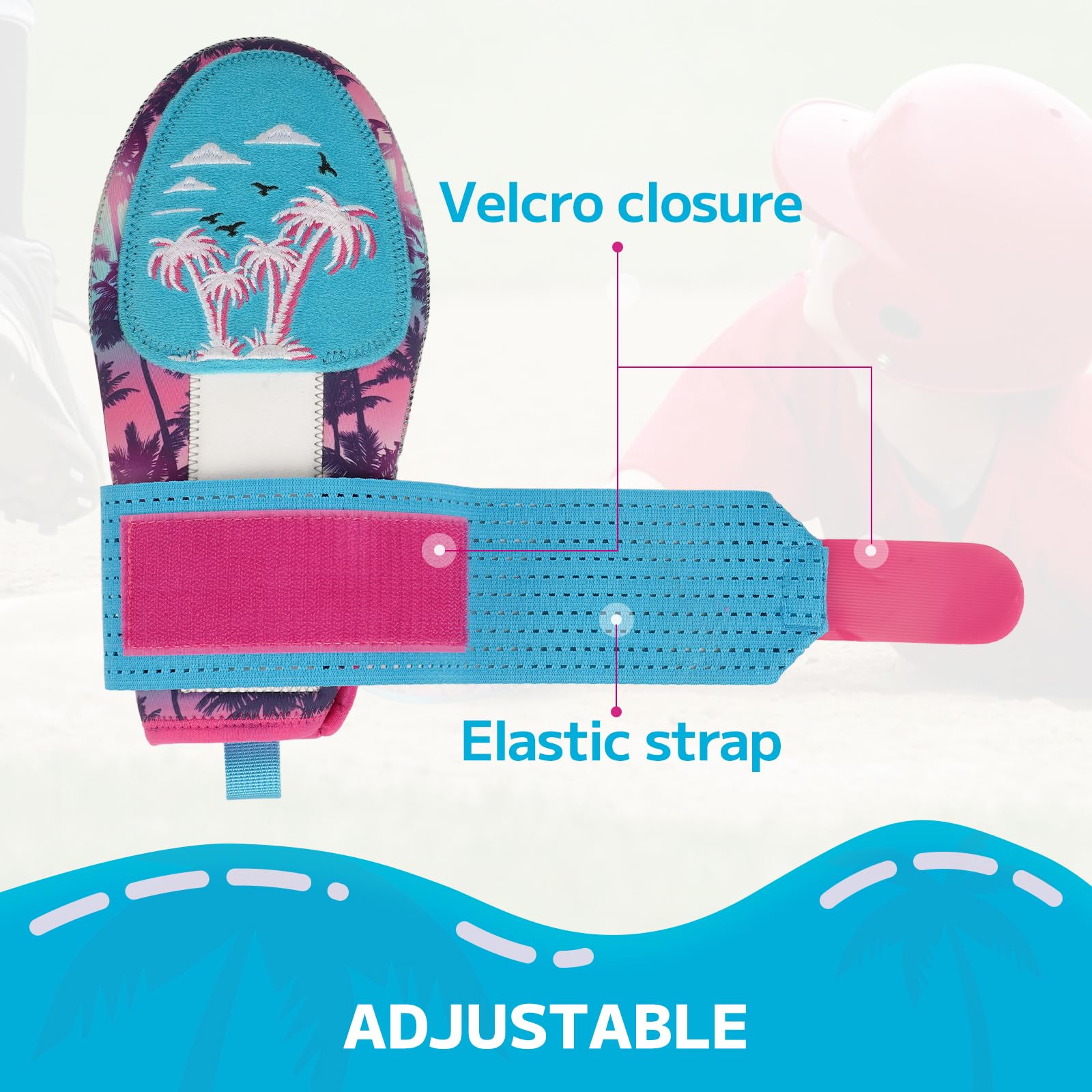 Guanto da baseball scorrevole per adolescenti che corrono softball, protezione destra/sinistra, cinghia elastica di compressione imbottita Magictape