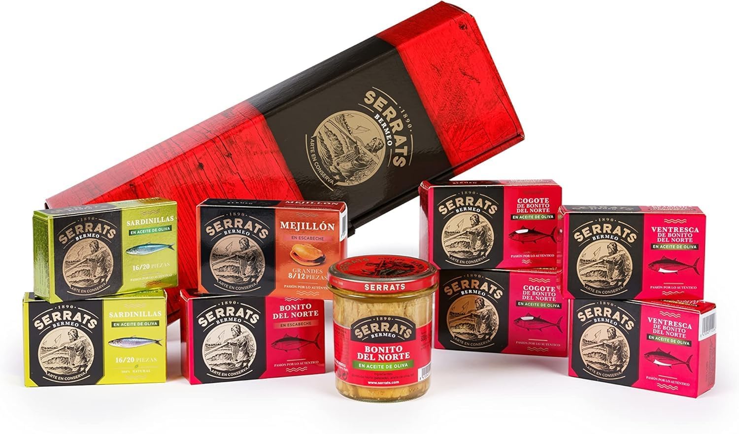 SERRATS - Coffret cadeau - Pack Bermeo - 9 conserves