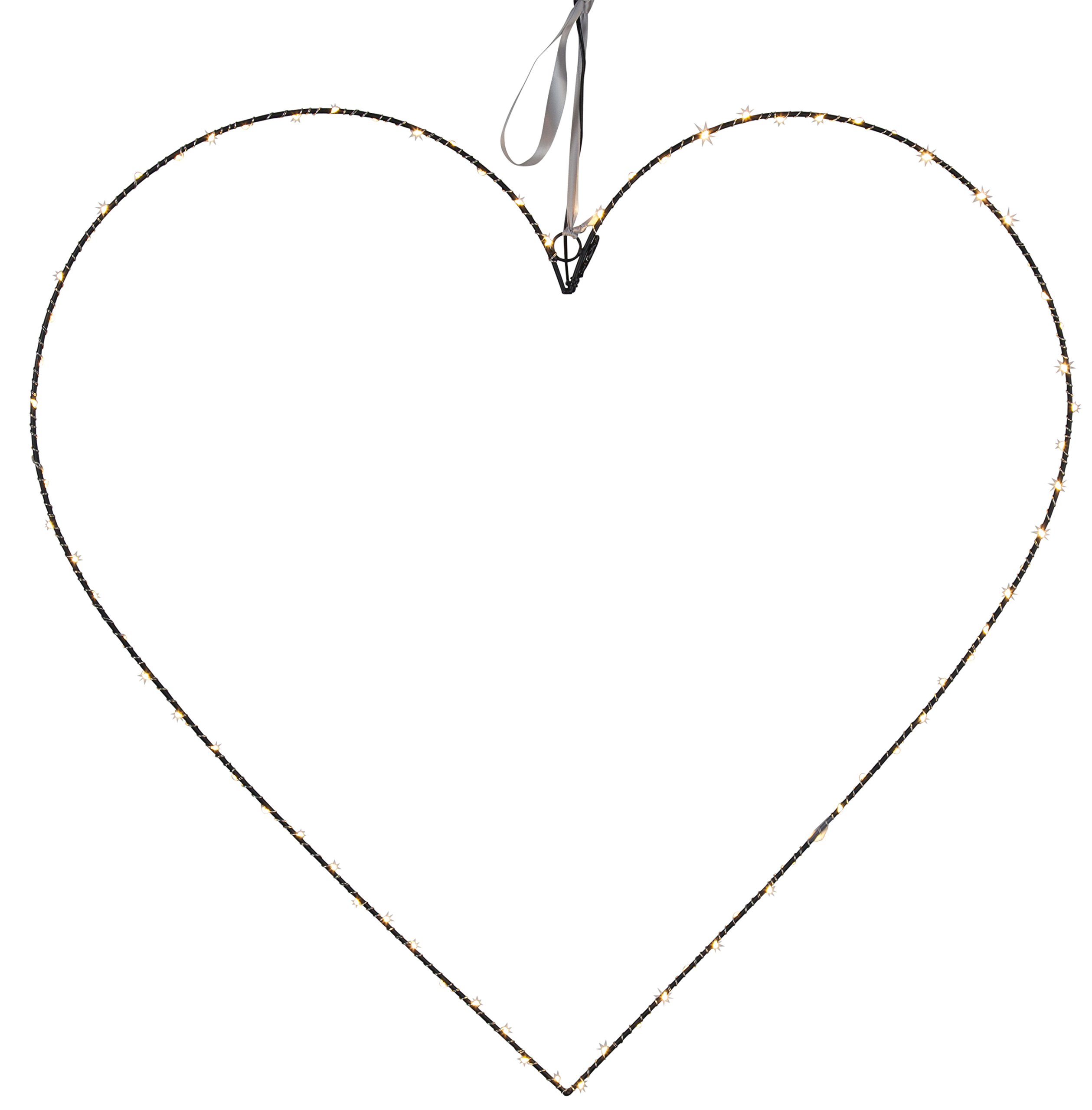Best Season Mira LED Wire Heart Light, Metal, White