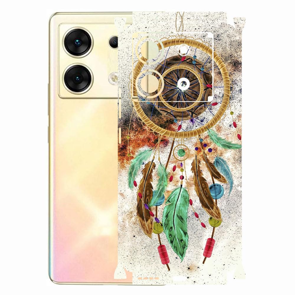 AtOdds - Full Body Back Screen Guard Protector Film - Lamination Wrap Skin Sticker for INFINIX Zero 30 (5G) | Scratchproof Matte Finish (Design - Dream Catcher)-image-43