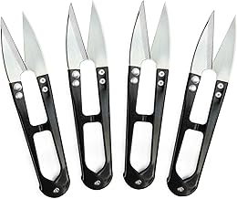 4 x Professional Stainless Steel Dressmaking Scissors - Small Tailor Scissors for Precise Thread Cutting, Crafts and Plant Care