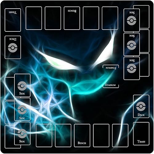 Tapete de juego para 2 jugadores, tapete cuadrado de escritorio para jugadores, oficina y hogar, 23.6 x 23.6 pulgadas