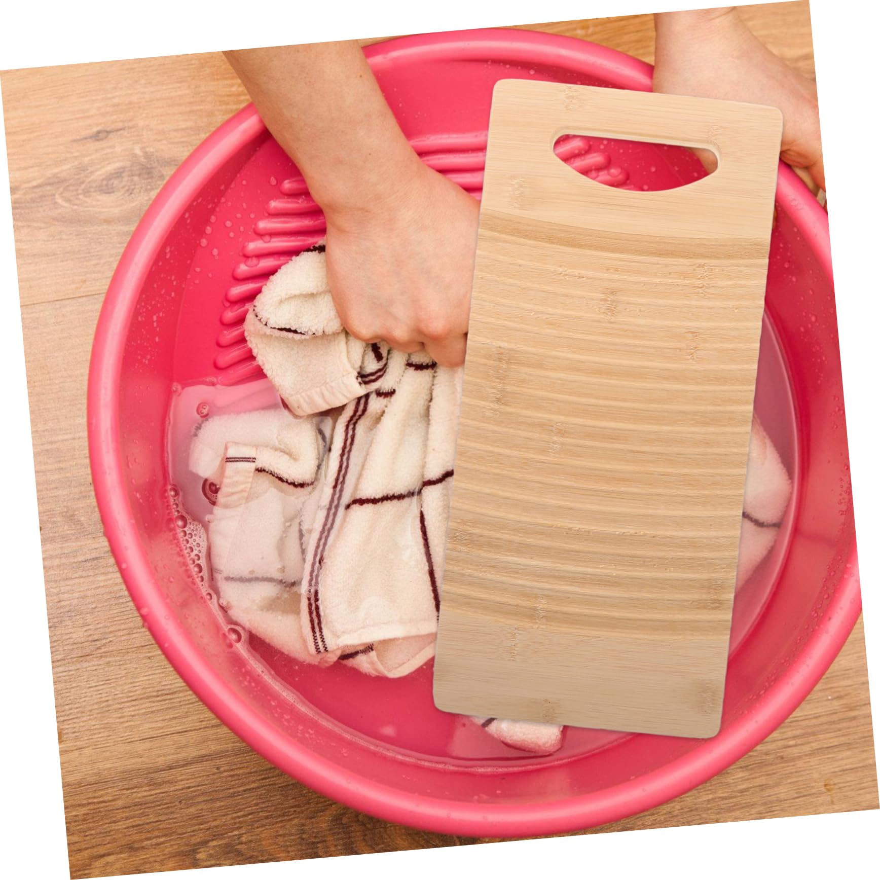 Asse da Lavare in Bambù 40x18x1, 8 Cm, 1 Pezzo per Bucato
