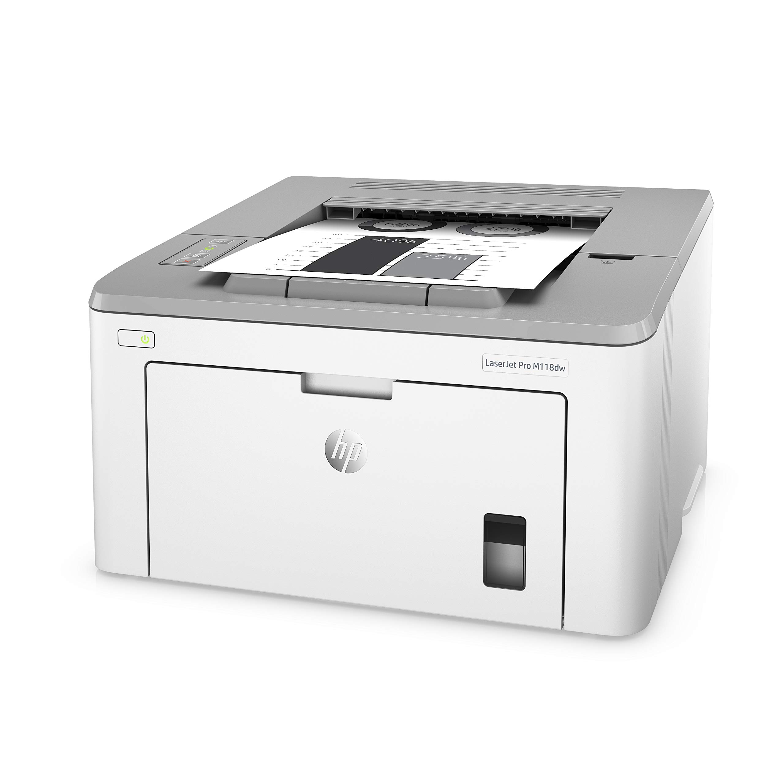 HP LaserJet M118dw 4PA39A, Stampante a Singola Funzione A4, Stampa Fronte e Retro Automatica in b/n, 28 ppm, USB, Wi-Fi, Ethernet, Schermo LCD a icone, Grigia