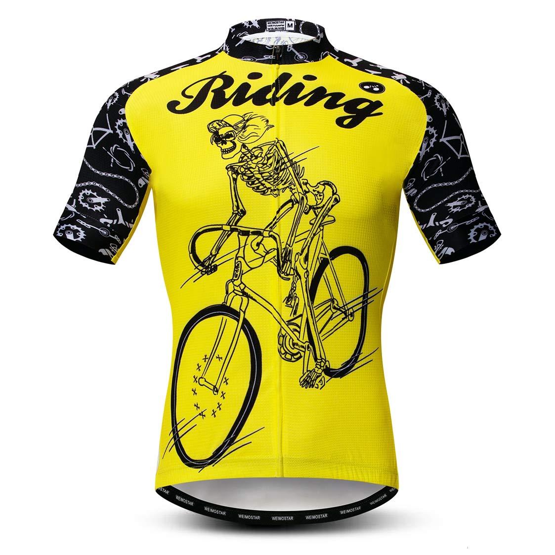 Men's Cycling Jerseys Tops Biking Shirts Short Sleeve Full Zipper Bike Clothing