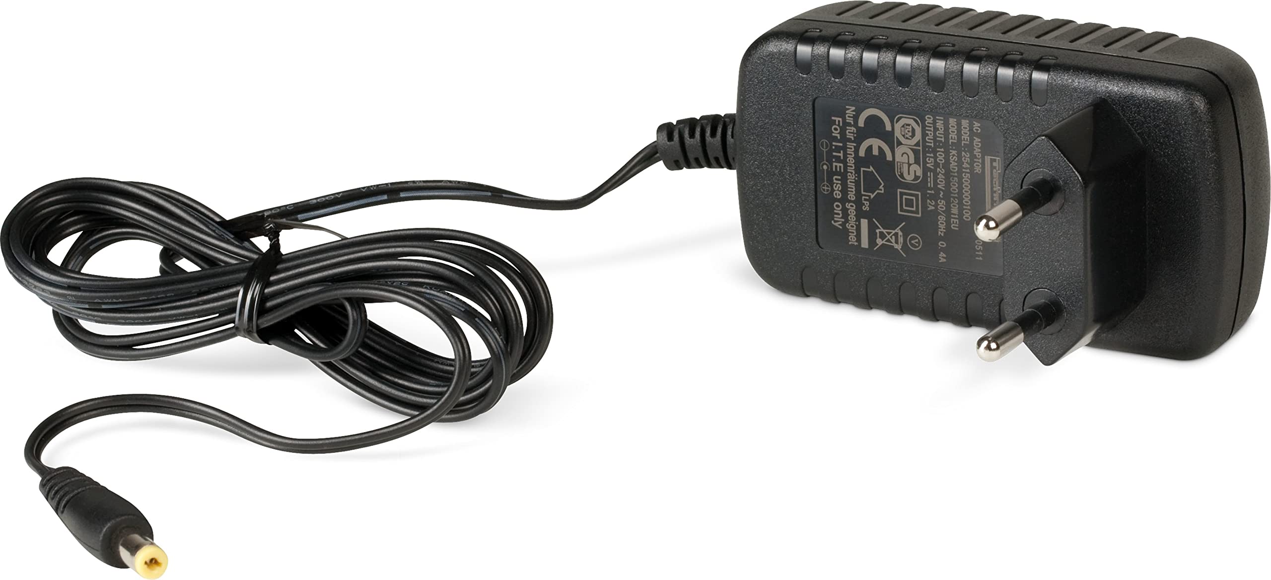 TechniSat NETZTEIL DC 15 V/1,2 A - Steckernetzteil für TECHNIROUTER (15 V/1,2 A, Hohlstecker 5.5/2.1 mm) schwarz