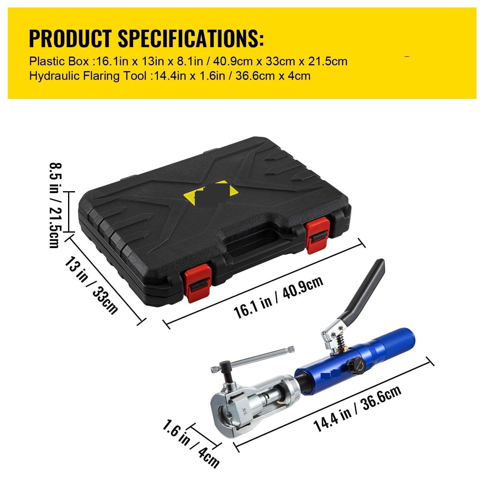 EDEDE Espansione idraulica e Kit di Strumenti a Doppia svasatura Espansore for Tubo in Rame HVAC Morbido da 1/4" a 3/8" Strumento for la Riparazione della svasatura del Freno