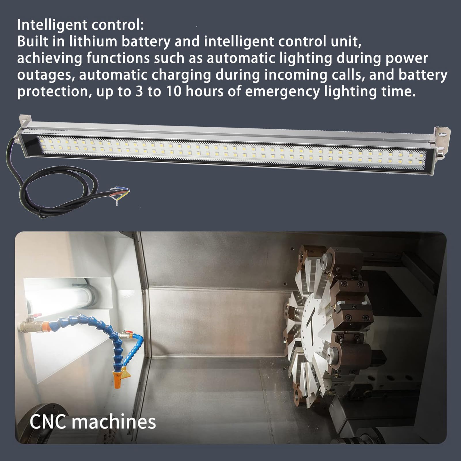 FTVOGUE Luce di Lavoro a LED Strong 1500lm in Lega di Alluminio IP67 per Tornio Banchi Lavoro Esterno Interno (110-220V)