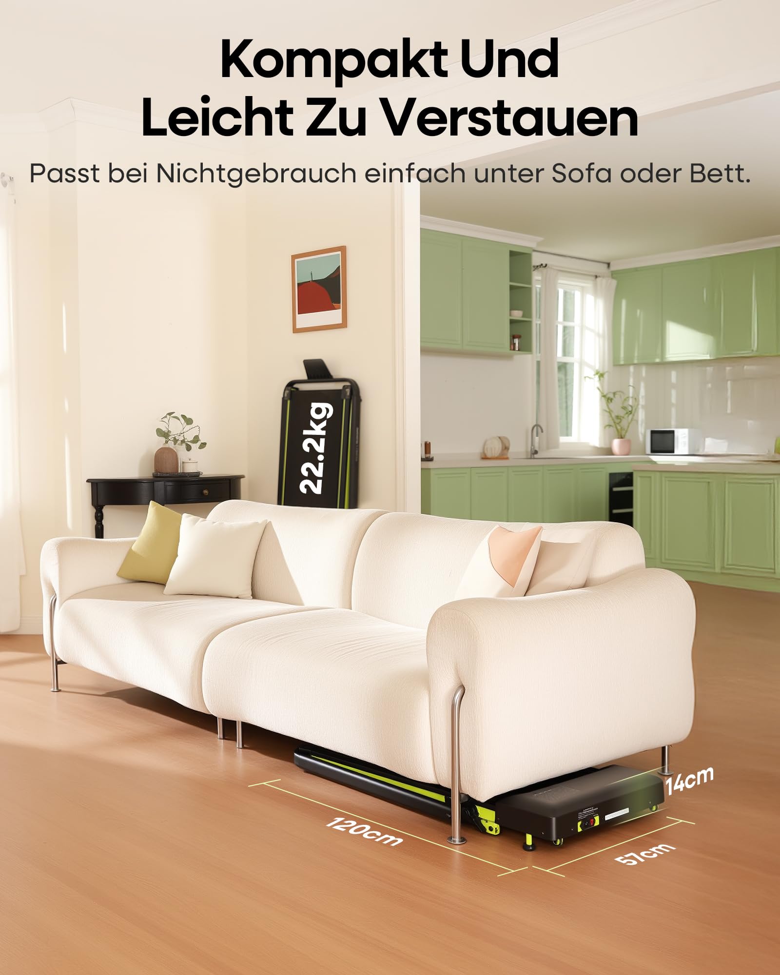 Walking Pad mit 10% Steigung 3,0 HP Laufband für Zuhause klappbares mit Magnet Fernbedienung,Laufband-Schreibtisch mit LED-Anzeige und Einziehbares Steigrohr,12 HIIT,Bis 136 kg