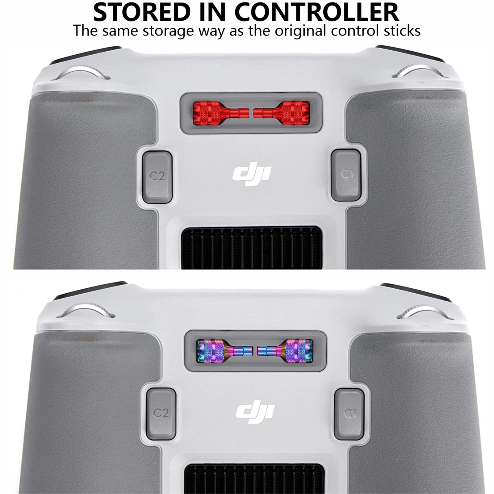Joysticks De Remplacement Pour Drone DJI – Lot De 4 En Alliage Aluminium, Compatibles Mini 3/4 Pro, Air 3, Etc. - 3