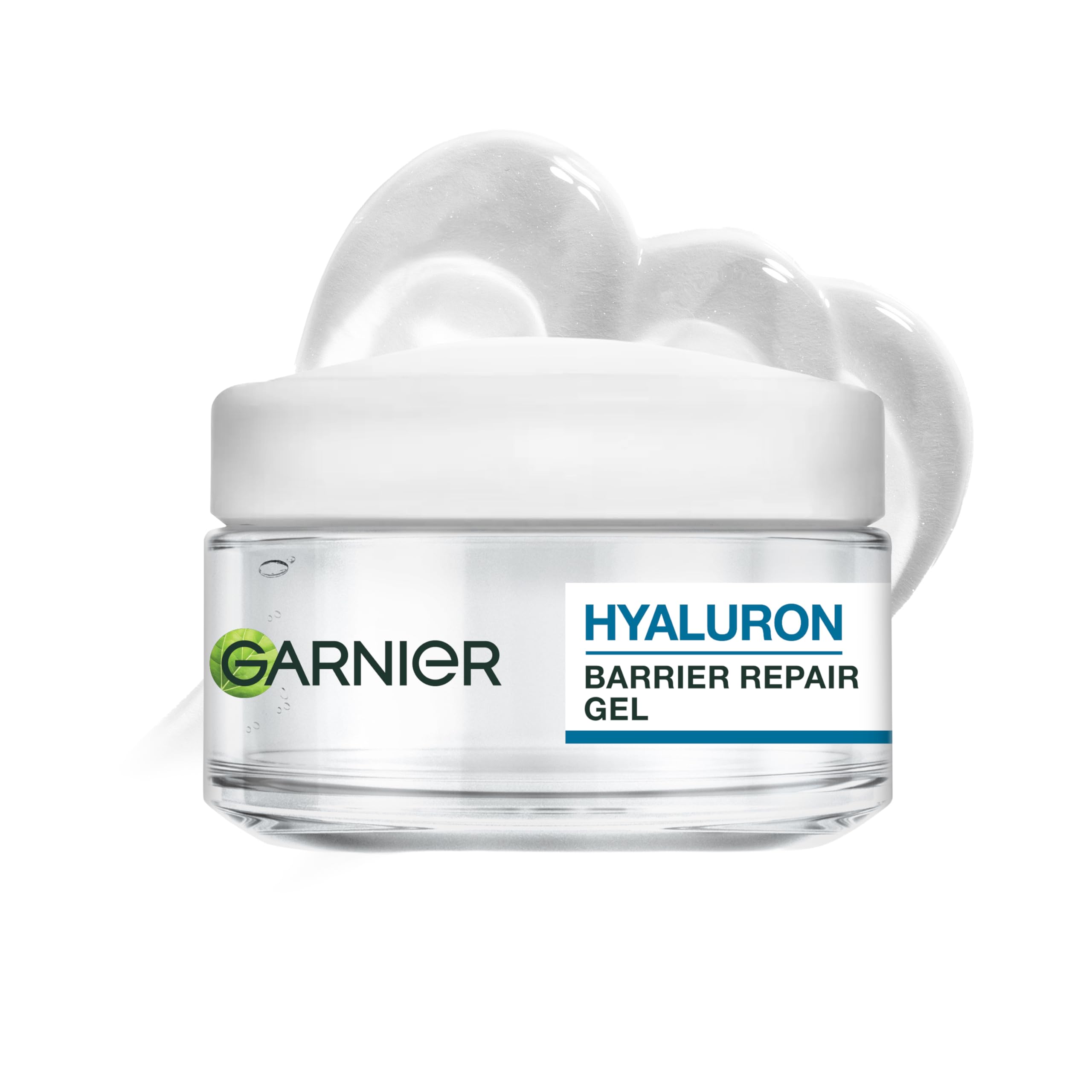 Garnier Face Moisturiser Water Gel, Hyaluron Barrier Repair Gel withHyaluronic Acid, Glycerin & Aloe Vera, 48H Hydration for Sensitive Skin, Strengthens Skin Barrier, Vegan Formula, 50ml