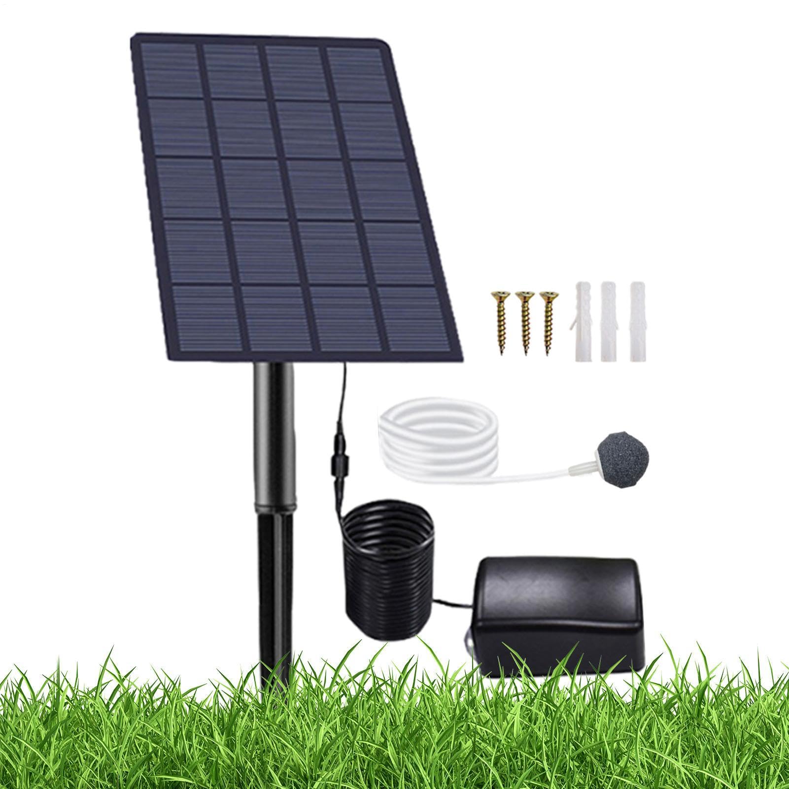 Solar-Teichbelüfter – Solar-Luftpumpe für Teich | 2 W geräuscharm IP64 wasserdicht | olarer Oxygenator – für Pool, Aquarium, Hydrokultur, lebende Fischtransporte, Outdoor-Angeln