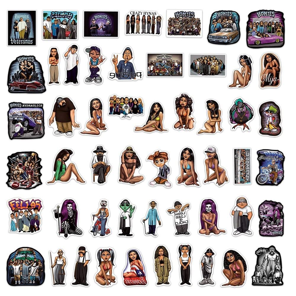 Amazon.com: Homies Stickers |100Pcs Cartoon Anime Hip hop Homies Stickers  for Water Bottles, Car, Laptop, Luggage Skateboard, Motorcycle, Phone,  Stickers HydroFlasks Cute Waterproof Decal Stickers for Kids Teens Girls :  Electronics
