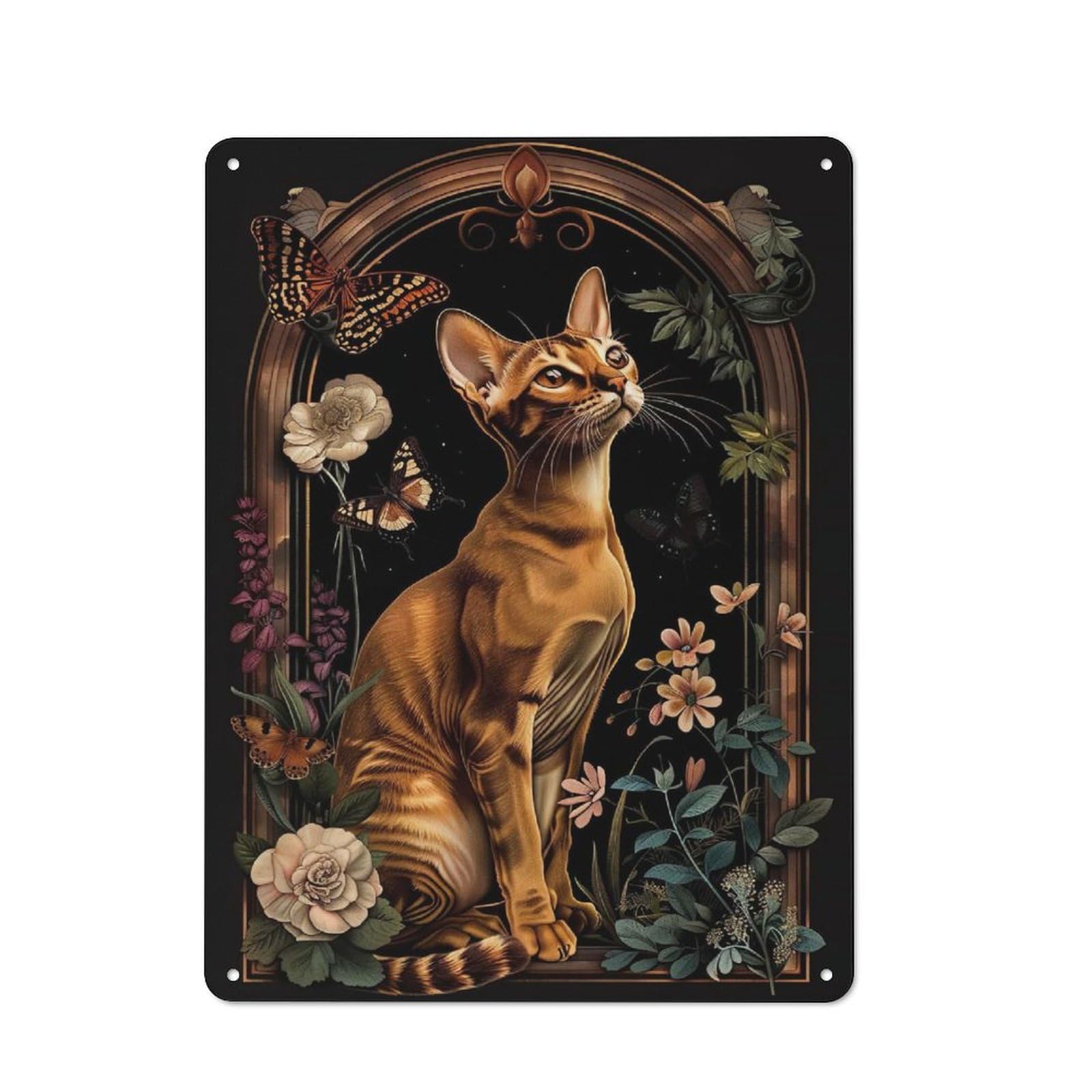 Junmoney Abyssinian Shed Style Rustic Tin Sign 40X30cm Featuring Utility Space Decor For Conservatory, Home Bar Or Utility Room
