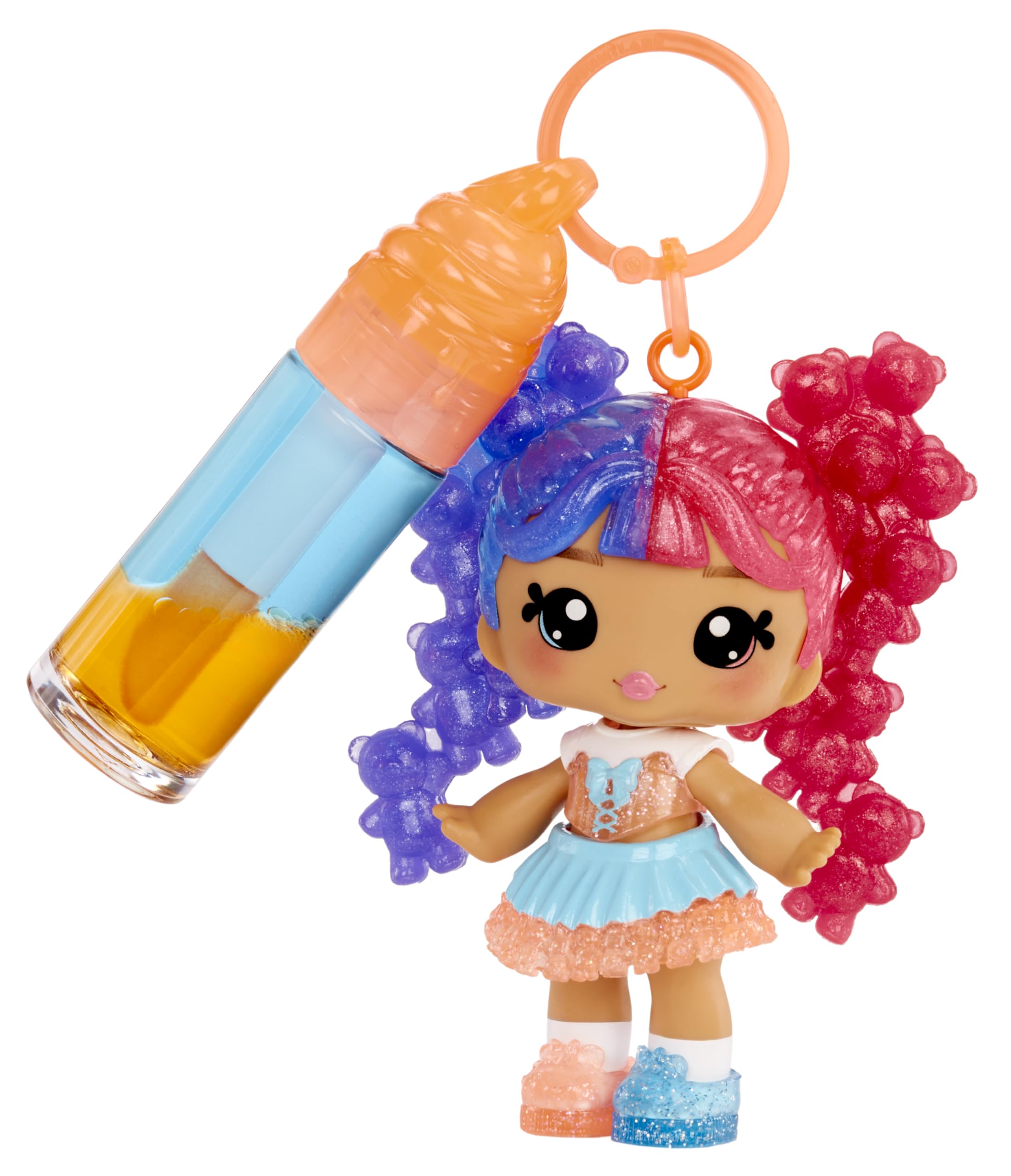Yummiland Lip Gloss Doll: Mystery Color Change, Gwen Gummybear, Includes 1 Doll, DIY Lip Gloss + Removable Keychain - Image 3