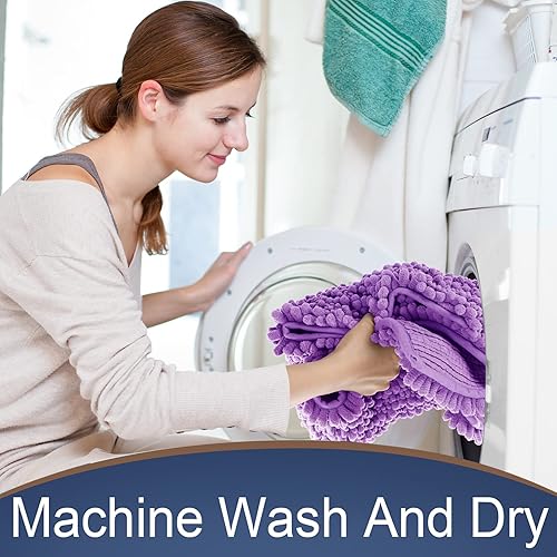 Miniatura 326 de Yimobra - Tapete de baño largo de felpilla, grande de 55.1 x 24 pulgadas, microfibra gruesa, absorbente, extrasuave, antideslizante, peludo, lavable