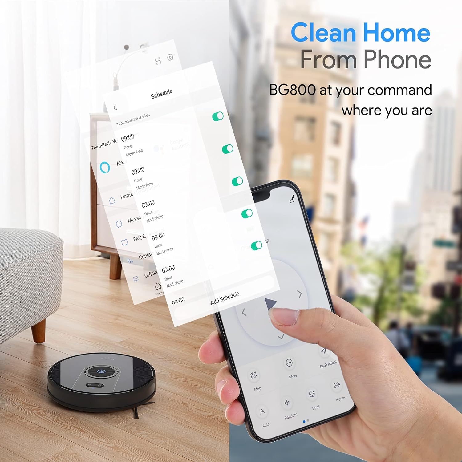 New Product Bagotte BG800 Robot Vacuum Cleaner, Wi-Fi Connection Mapping, 2200Pa Suction, Alexa & App Control, Boundary Strips Included, Quiet, Self-Charging, Ideal for Pet Hair, Carpets, Hard Floor Flash Deals - 40% OFF Bagotte BG800 Robot Vacuum Cleaner, Wi-Fi Connection Mapping, 2200Pa Suction, Alexa & App Control, Boundary Strips Included, Quiet, Self-Charging, Ideal for Pet Hair, Carpets, Hard Floor