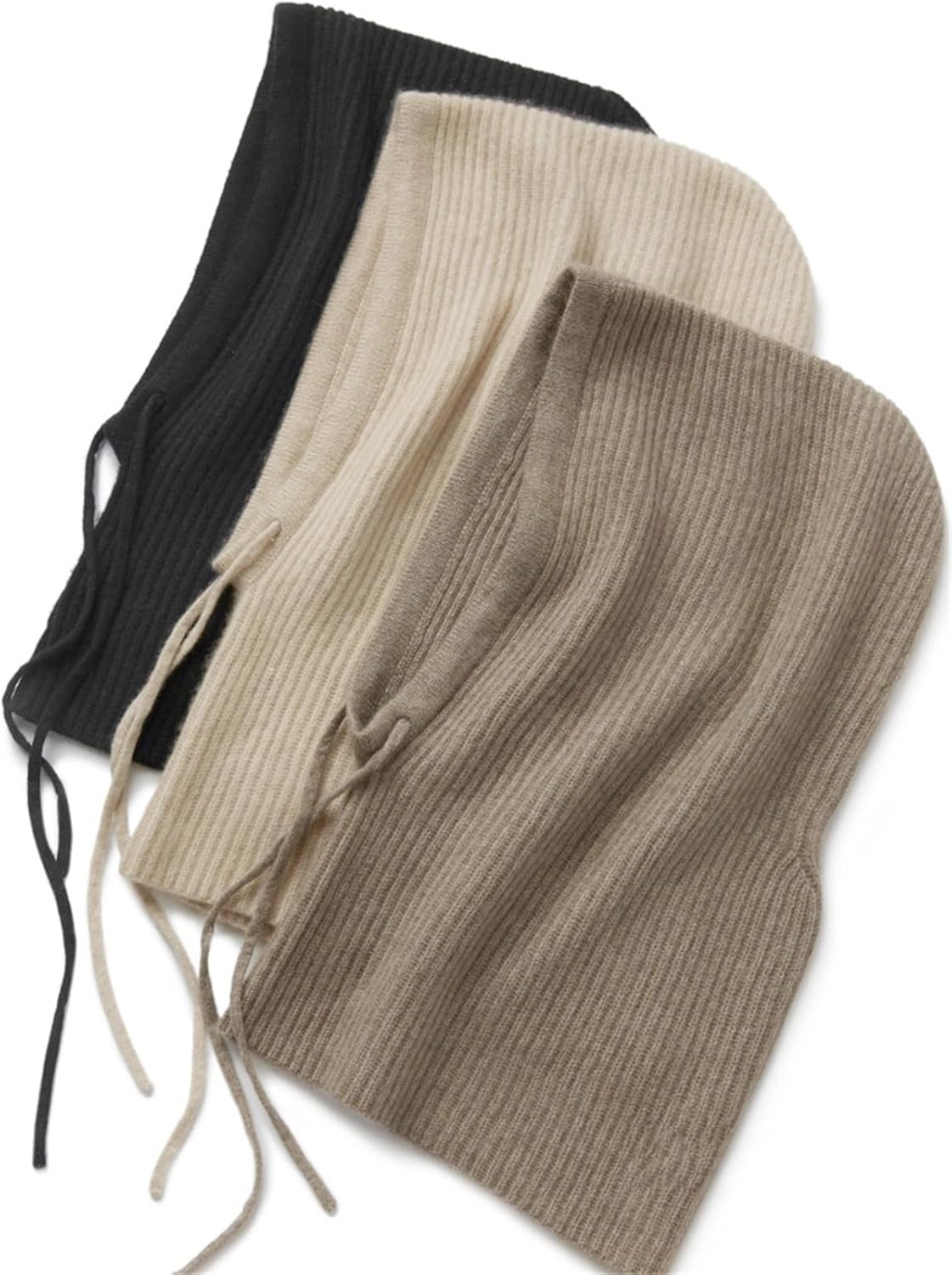 Knitted Balaclava Hat - Winter Hooded Face Neck Protector for Women