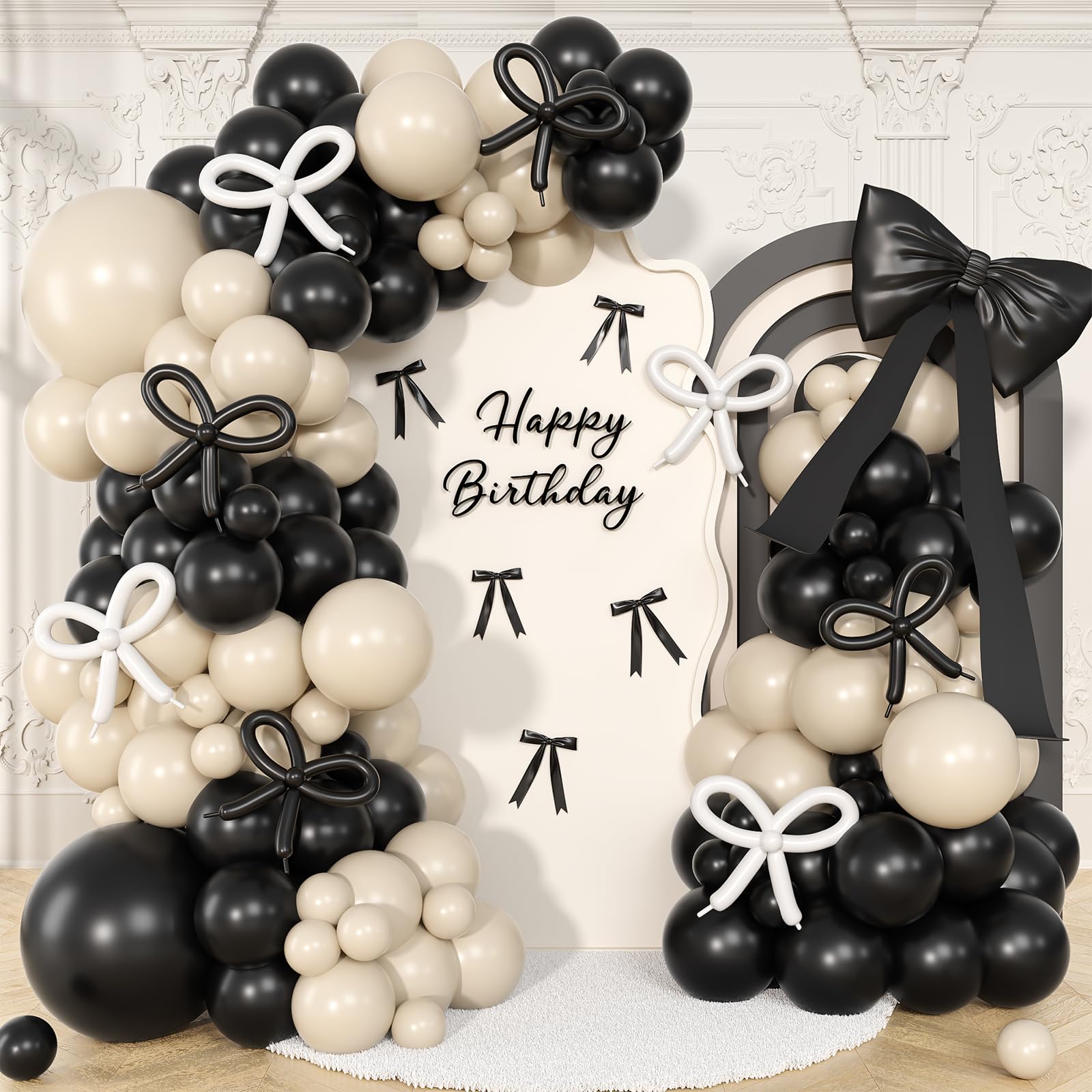 black crowes fish hook balloon White Bow Garland Arch Kit Model:C3-6500CATSPC22 Triple Tree Pair Fishing Pole Holder Colors of balloon will