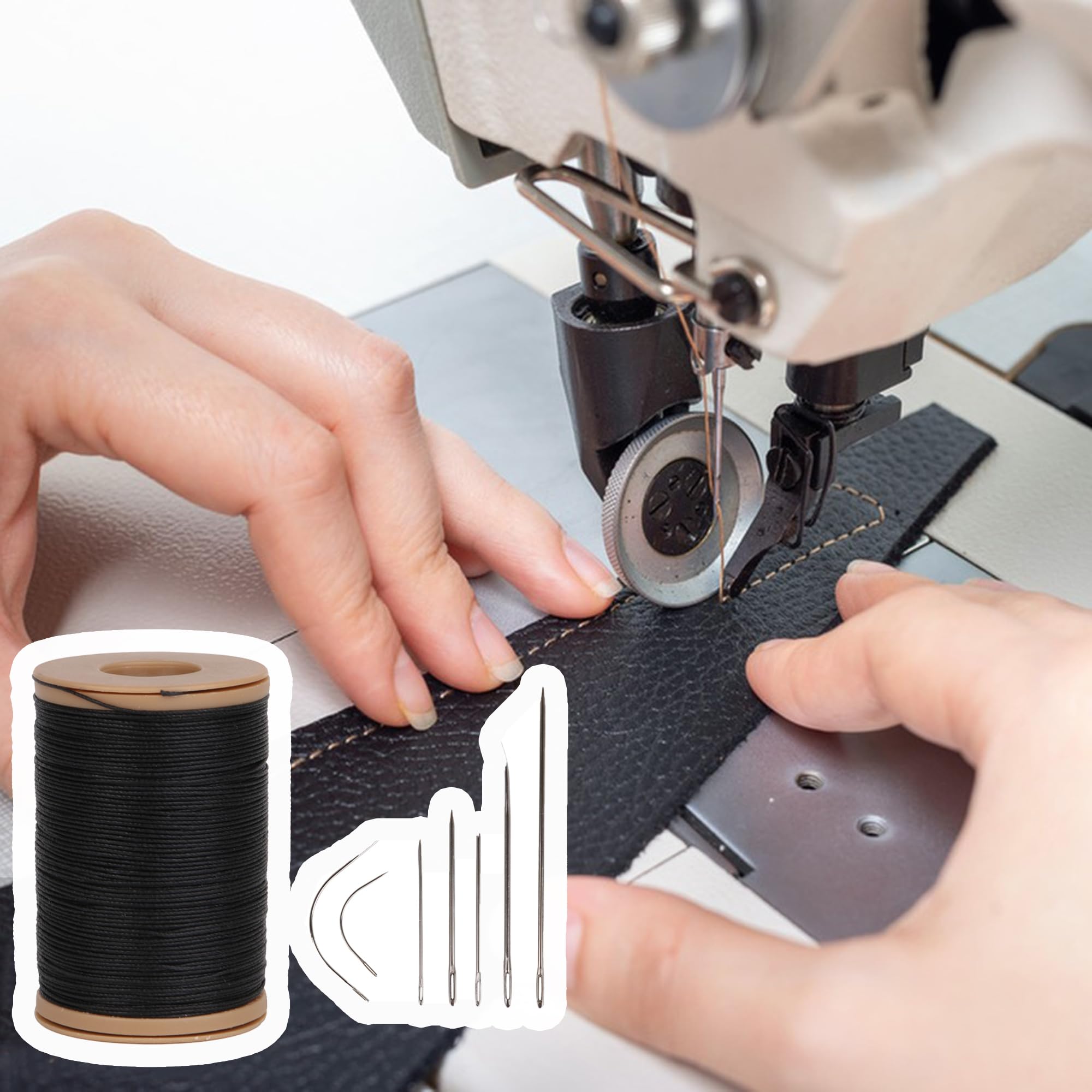 Leder-Nähwachsfaden Aus Polyester – 160 M Rolle, Gewachster Faden Für Buchbinden, Lederhandwerk & DIY-Reparatur