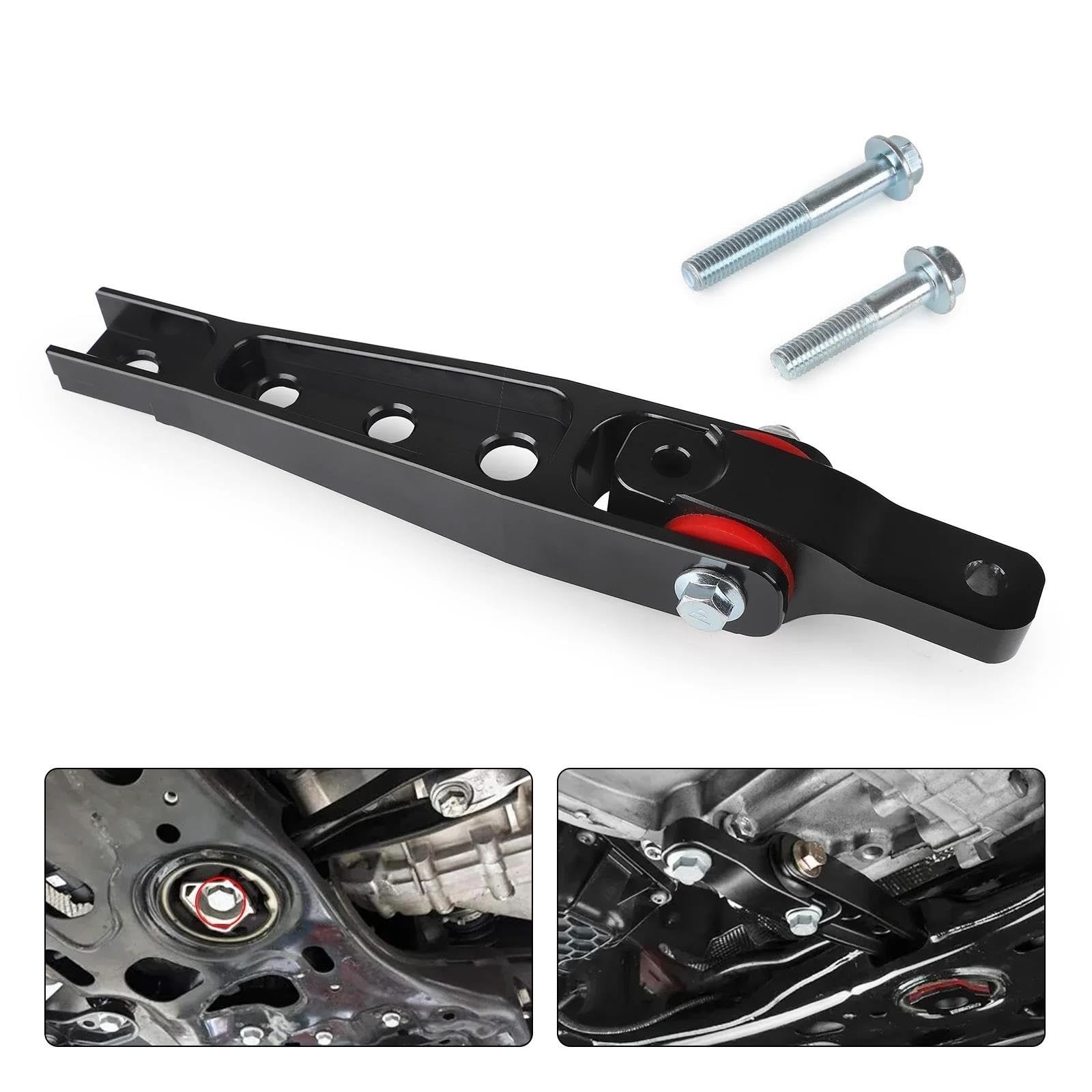 Generico Revisione del Motore per 15+ 8V/8S Gen3 per A3 TT Supporto A Pendolo Sferico Motorsport Billet Supporto Dogbone Nero 5Q0198037