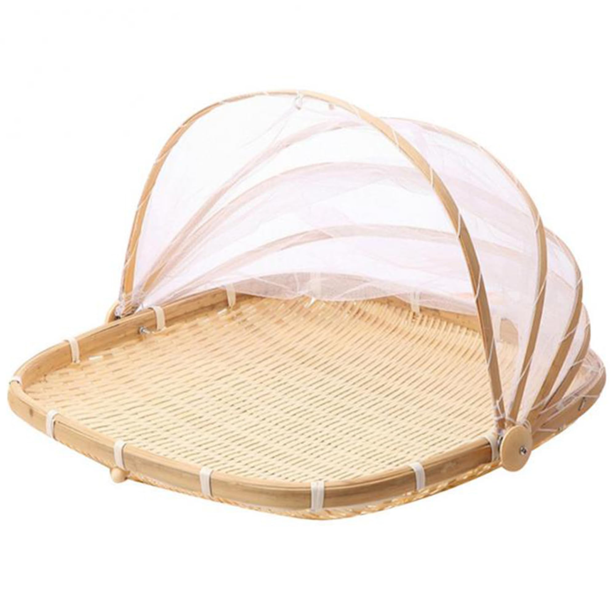 Cesta de frutas con tapa para evitar insectos y polvo en la comida