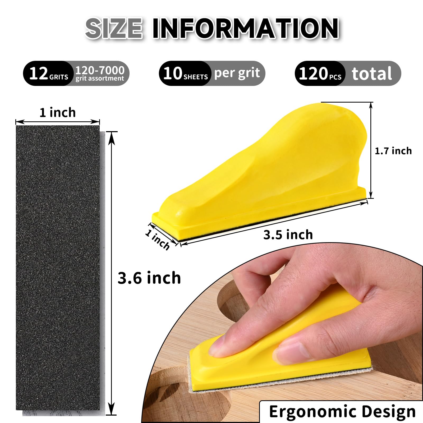 Micro Sander Kit - 120-7000 Grit Sandpaper -2