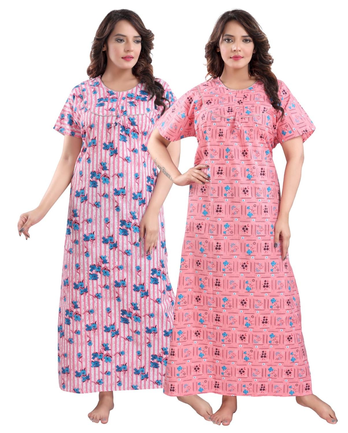 Cotton Women Maxi Nighty