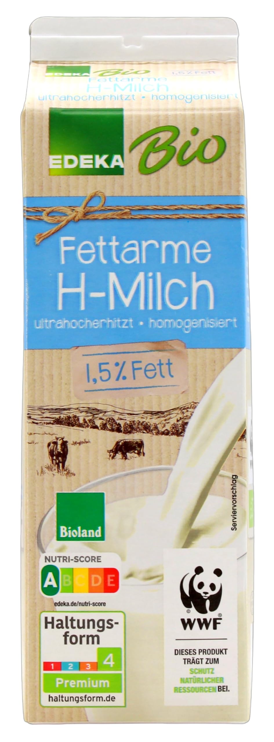 Edeka Bio fettarme H-Milch 1,5% Fett, 10er Pack (10 x 1 l)
