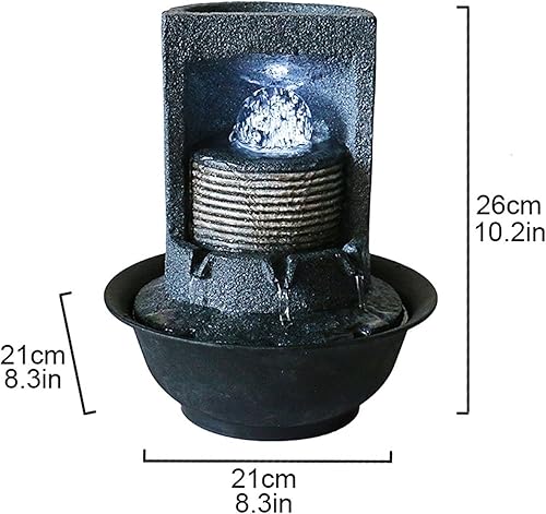 Miniatura 2 de Table Fountain Relaxation Water Fountain Dining Table Flowing Water Lucky Simple Decoration Decoration Office Living Room Fountain Feng Shui Ball TV