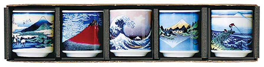 大特価‼️ 最終値下げ‼️ 唐三彩 ぐい呑み 3点セット‼️ Amazon.co.jp: 日本土産 ﾐﾆぐい呑みｾｯﾄ富嶽36景[43×45mm