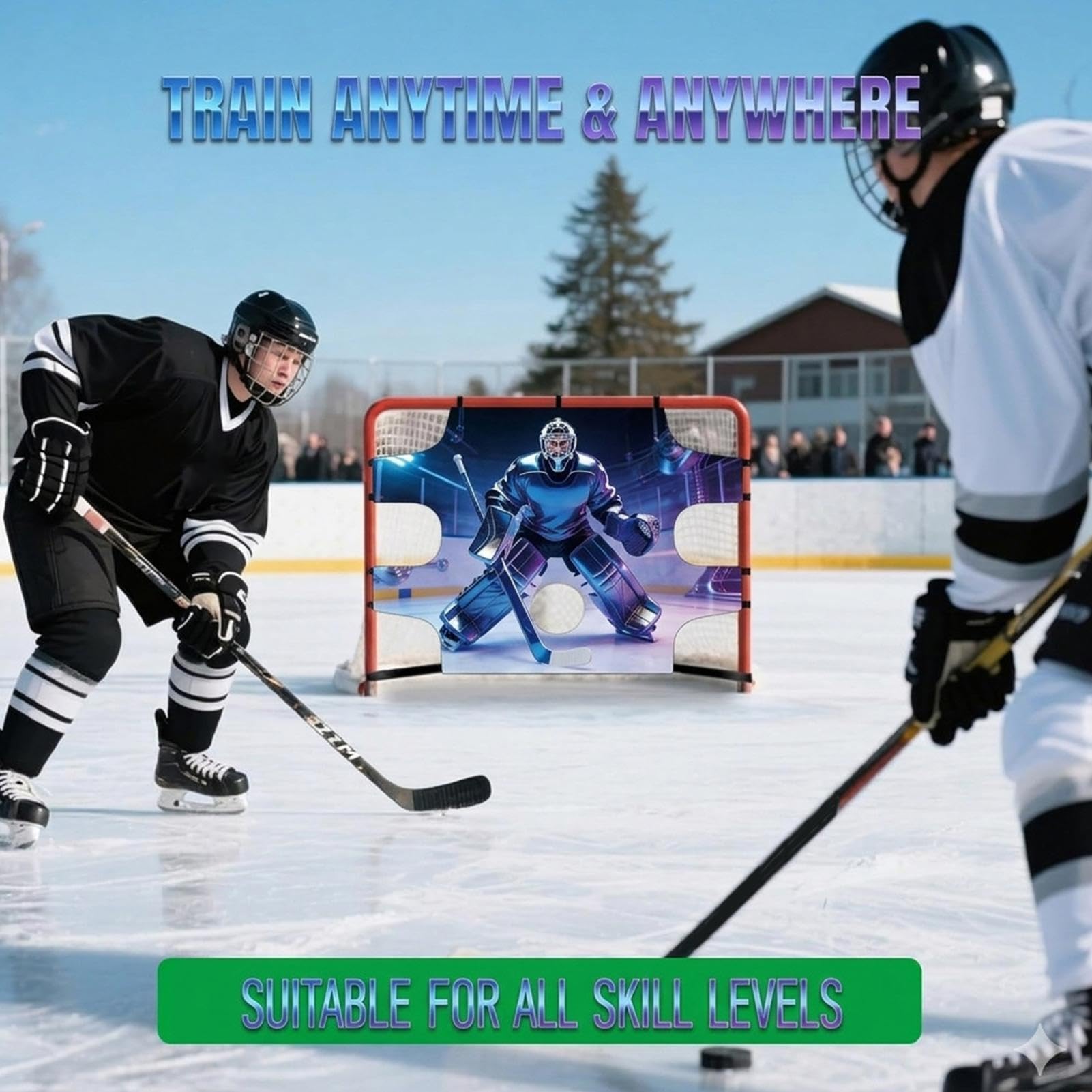 Générique Cibles But Hockey,Tapis d'Entraînement à | But de Hockey sur Glace - pour Filles Adolescents Adultes Entraînement De Sports De Rue Extérieur Intérieur Terrain Sol