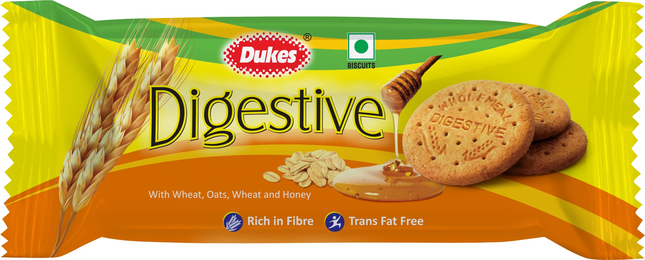Dukes Digestive - Natural Goodness of Oats, Wheat, and Honey (Pack of 10 - 1000 Gram) - Honey - Image 8 thumbnail
