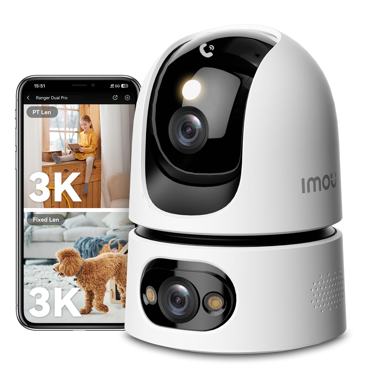 Amazon.com: Imou 10MP Security Camera Indoor, Dual-Len 360°Pan