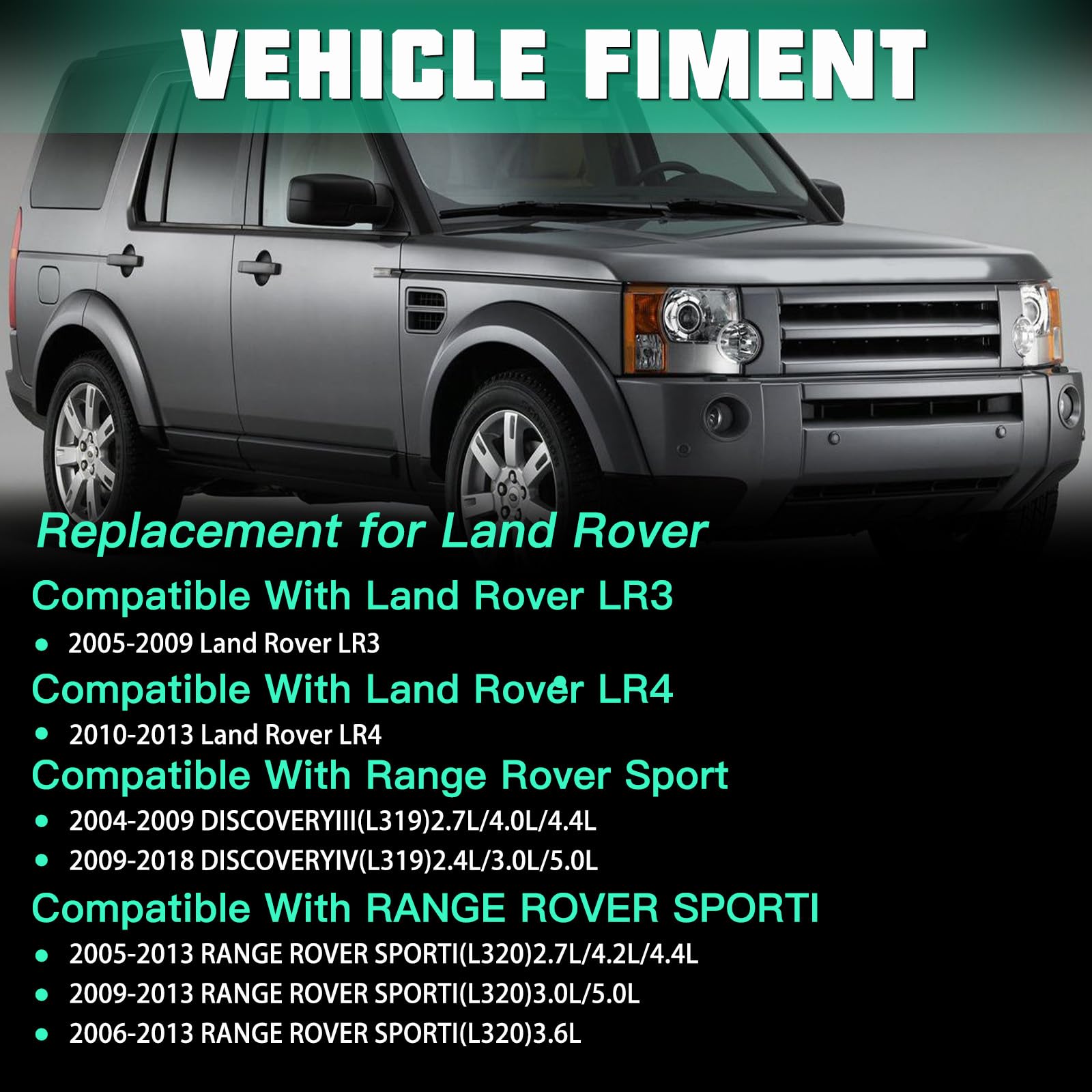 Compresor y relé de suspensión neumática adecuados para Discovery 3 04-09, Range Rover Sport 05-13, Discovery 4 09-12 Número de pieza LR015303 LR023964 LR045251