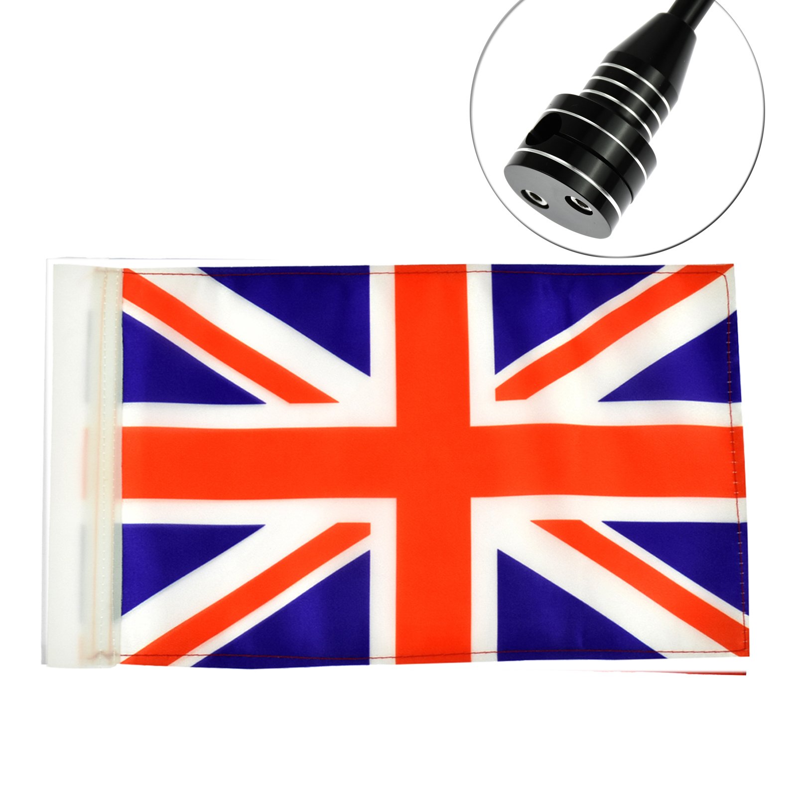 Support Mât Drapeau Réglable Moto Harley Sportster XL 883 1200 - Noir Aluminium