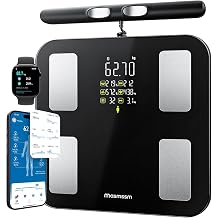 Personenwaage K rperfettwaage Smart Waage Personen Digitale 28 Messwerte 8-Elektroden Dual Frequenz BIA K rperwaage VA-DisplayK rperwaage Digital Bluetooth Kompatibel mit iOS/Android 180 kg/400 lbs