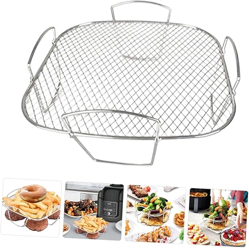 Miniatura 4 de Baluue Freidora de aire, suministros para freidora de aire, rejilla para freidora, estante de alambre de acero inoxidable, suministros de cocina