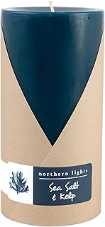 Northern Lights Candles Fragrance Palette Pillar, 3x6, Sea Salt and Kelp
